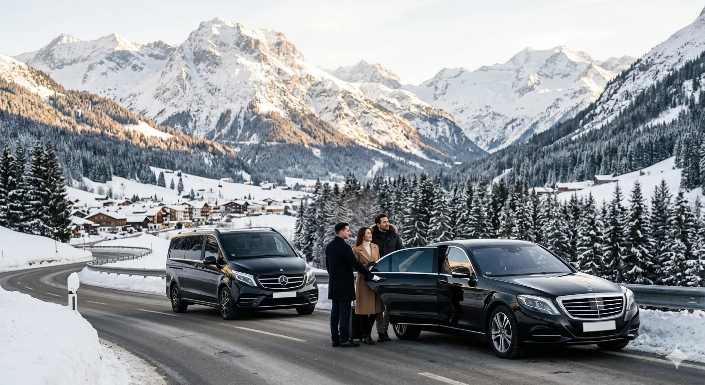 Luxury Airport Transfers Alps private chauffeur vehicle in Austrian Alps